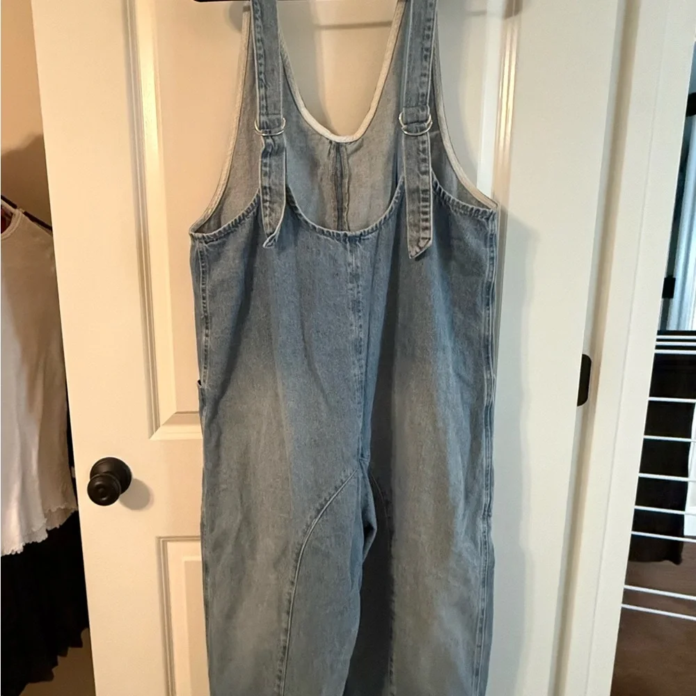 We The Free Blue Denim Overall Barrel Jean Apparel M - Picture 5 of 7